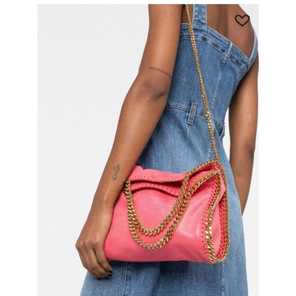 Stella McCartney mini Falabella in flamingo pink and gold - Picture 1 of 16